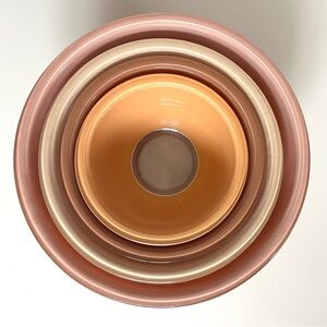 Vintage Pyrex Autumn Rainbow Nest Bowls Set of 4